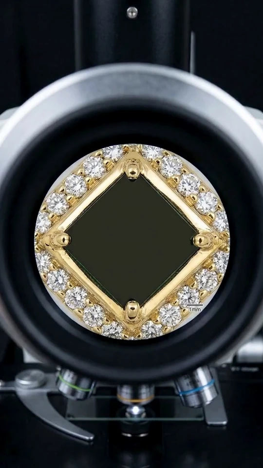 Magnified square pendant in the supplied detail film